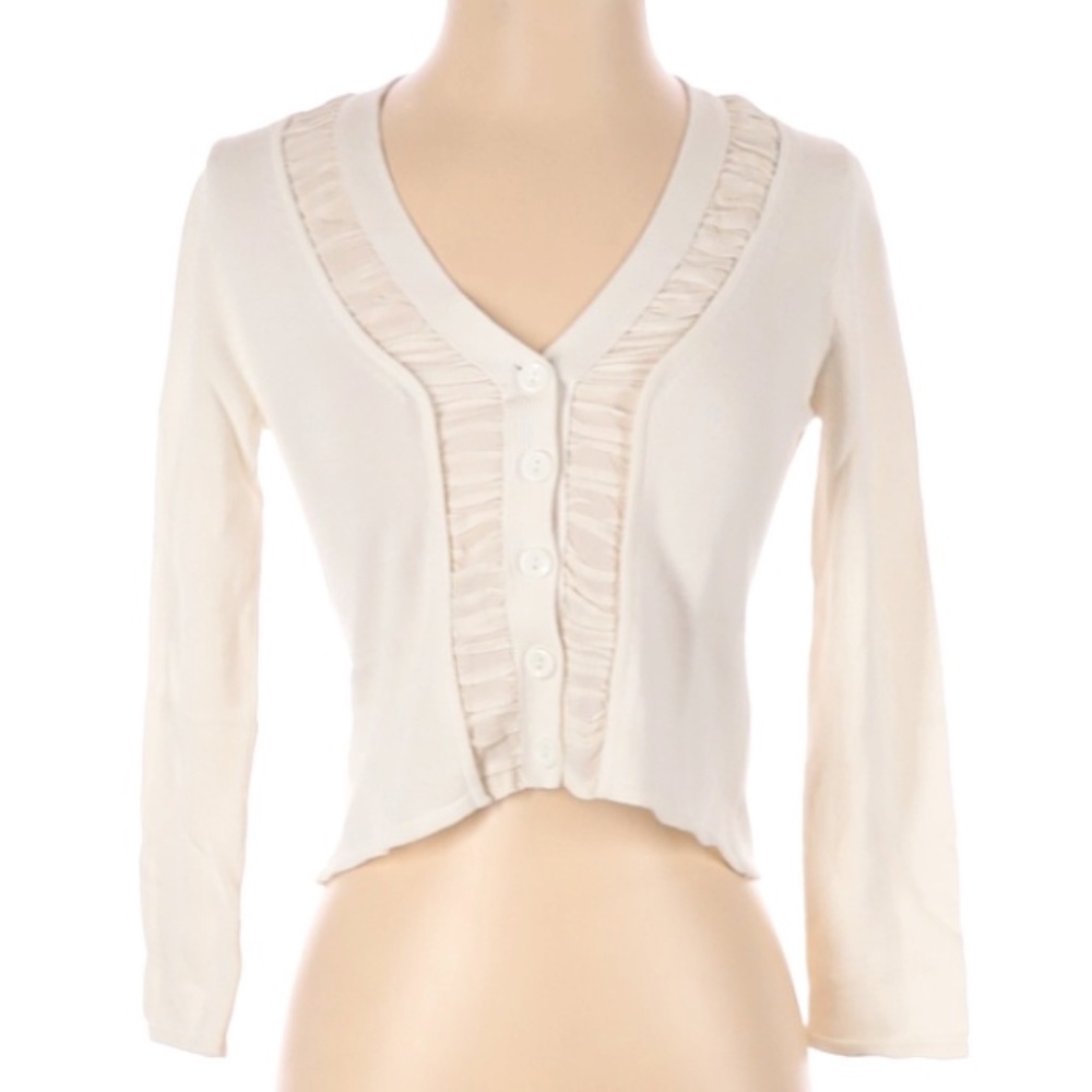 SOLD (NEW) NANETTE LEPORE White Cardigan